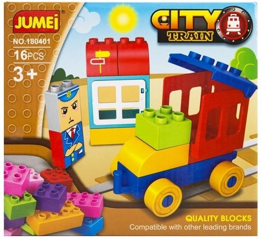 Jumei set de construcție City trenuleț 16 piese - 1 bucată