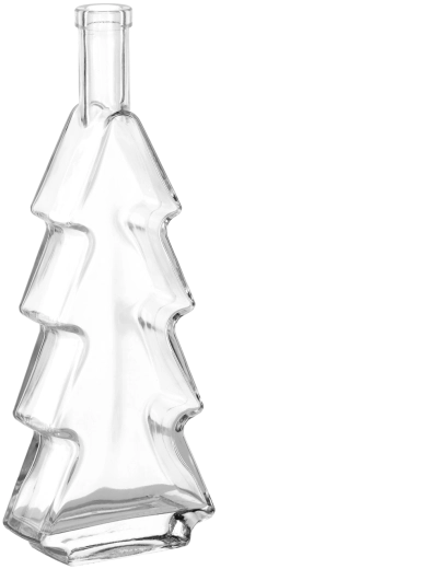 Sticlă decorativă Choinka 500 ml cu capac metalic cu filet 28 mm