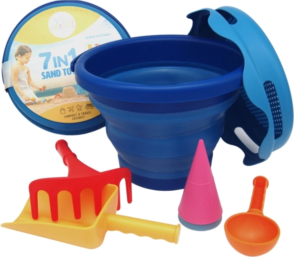 Compactoys set pliabil pentru nisip 7în1 albastru