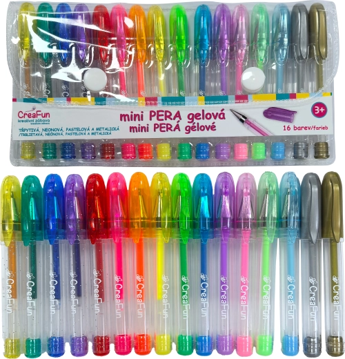 Pixuri mini cu gel 16 culori CreaFun