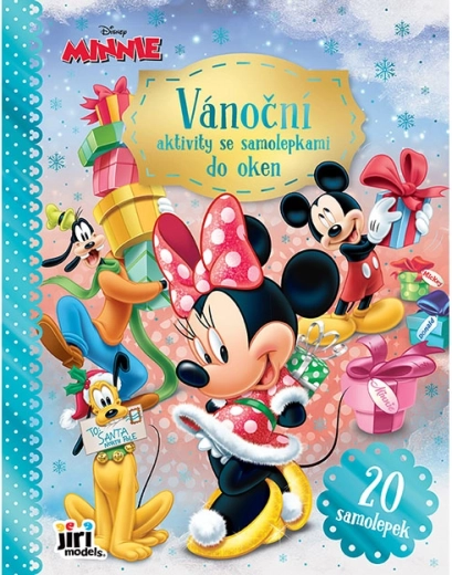 Activități de Crăciun cu autocolante statice pentru ferestre Minnie