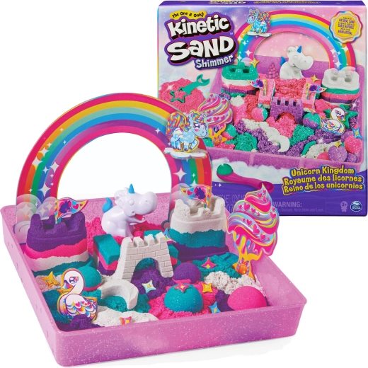 Nisip kinetic Unicorn Kingdom 907 g cu sclipici și accesorii