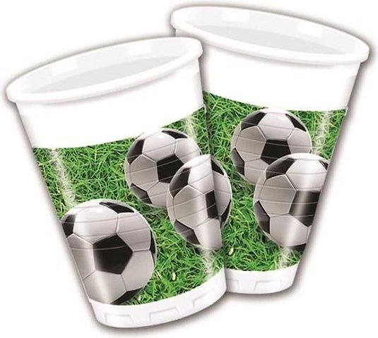 Petrecere de fotbal – pahare din plastic 200 ml (8 buc.)