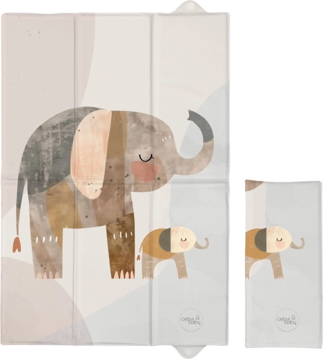 Ceba Baby saltea de înfășat pentru călătorie Basic Elephant Family 60 × 40 cm