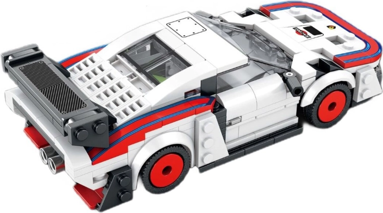 Set de construcție mașină sport albă, 346 de piese