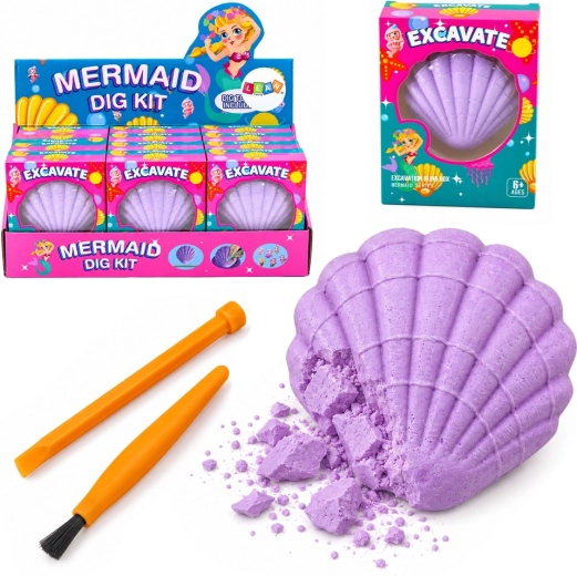 Set arheologic cu sirenă într-o scoică - 1 bucată