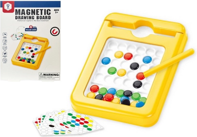 Mozaic magnetic cu riglă și carduri cu modele