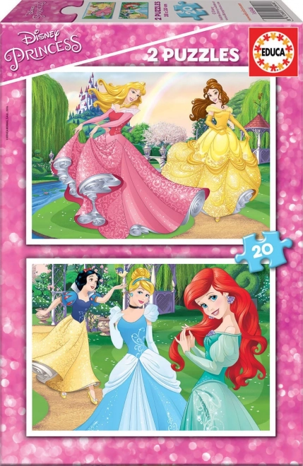 Puzzle DISNEY prințese 2×20 piese