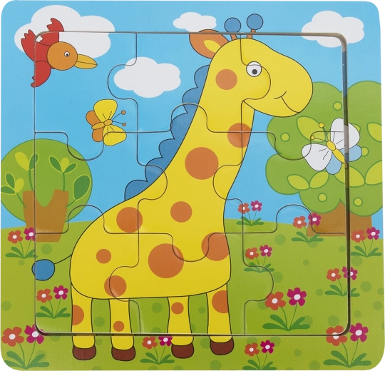 Babu puzzle educativ din lemn – girafă