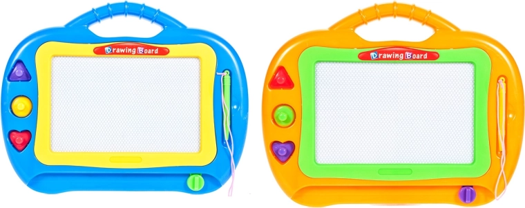 Tablă magnetică de desen colorată Leterki cu ștampile