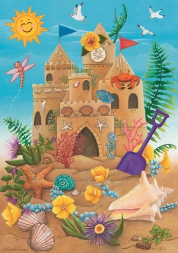 Puzzle Castel de nisip sub razele soarelui 35 piese