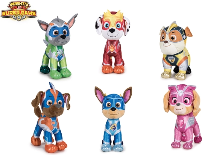 Jucărie din pluș PAW PATROL Super Mighty Pups 19 cm