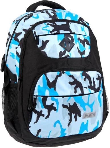 Rucsac școlar camuflaj albastru