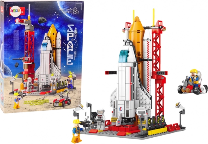 Stație spațială Blocuri de construcție Navă spațială rachetă 521 piese.