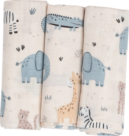 Bubaba by FreeON scutece textile beige safari - 3 buc