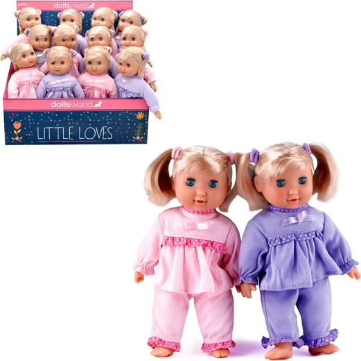 Dolls World păpuși adormite Adelka și Barborka 25 cm – set 2 tipuri