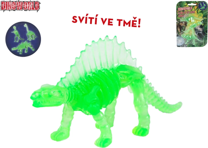 Dinoworld figurine dinozauri luminoase 8–9 cm, set 3 buc