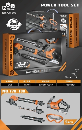 Set de unelte de grădinărit pentru copii 3 în 1 cu ochelari de protecție