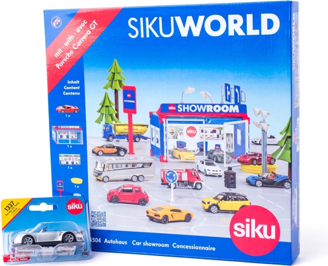 SIKU World salon auto cu mașinuță Porsche 911 Turbo