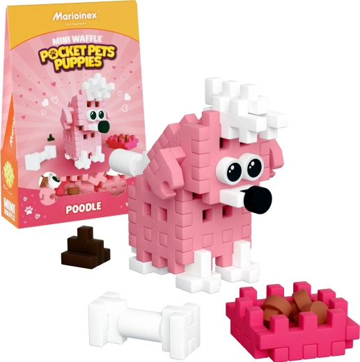 Set de construcție Mini Waffle Pocket Pets – pudel