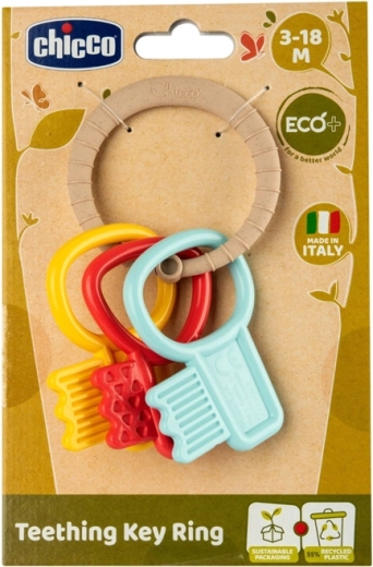 Chicco jucărie de dentiție chei Eco+ pentru bebeluși 3m+
