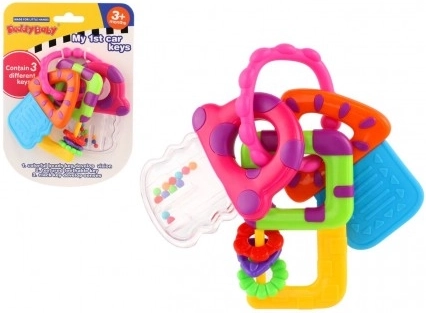 Zornăitoare și inel de dentiție chei pentru bebeluși 3m+