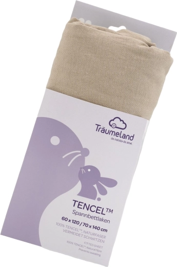 Träumeland cearșaf cu elastic Tencel uni taupe