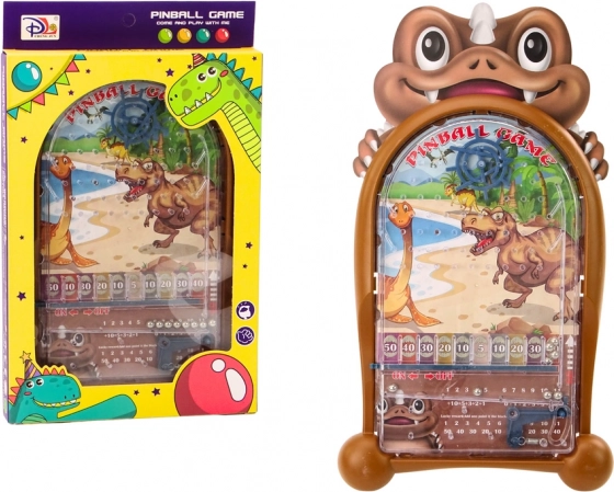 Joc pinball cu motiv dinozauri cu suport maro