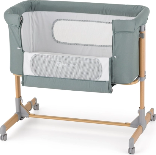 Pătuț reglabil pentru copii Petite&Mars Grace Compact Foggy Green