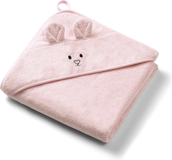 Prosop din bambus cu glugă BabyOno super soft pink 100 × 100 cm