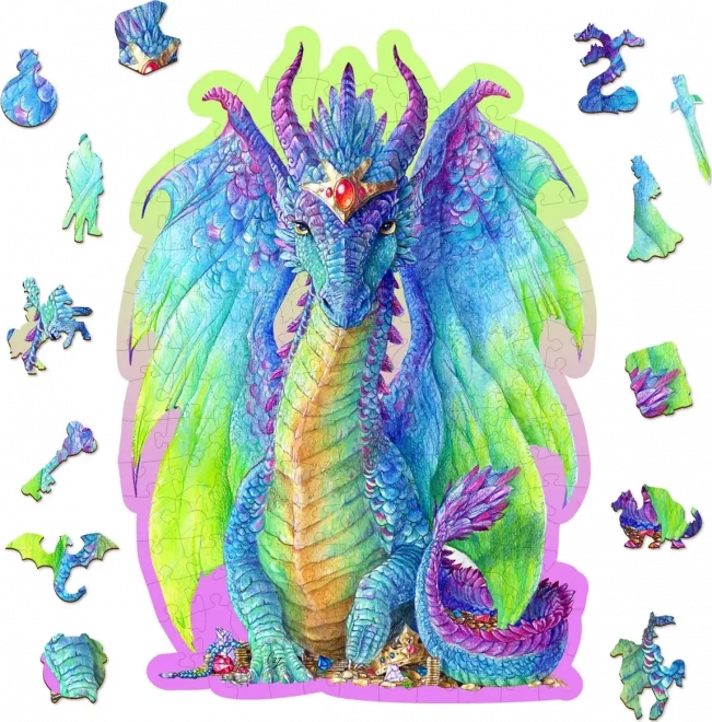 Puzzle de lemn Dragon Majestos 150 piese