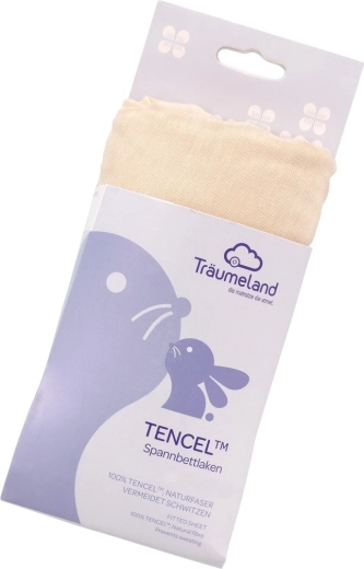 Träumeland cearșaf cu elastic tencel uni bej