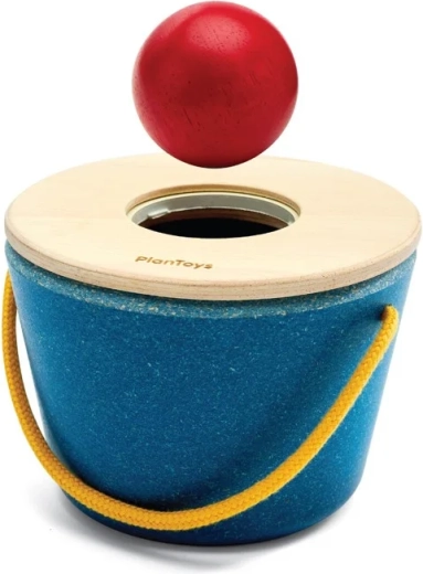 PlanToys cutie din lemn pentru introdus cu mingiuță - 1 bucată