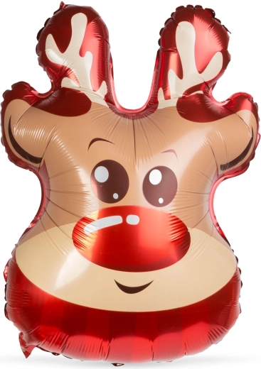 Balon din folie de Crăciun în formă de ren, 70 × 48 cm