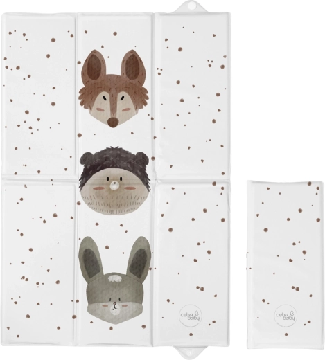 Ceba Baby salteluță de înfășat pentru călătorie basic cute animals 60 × 40 cm