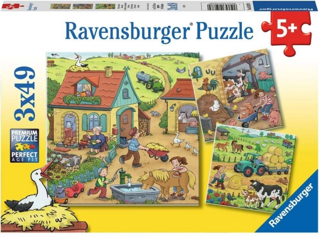 Puzzle Ravensburger La Ferma 3x49 piese