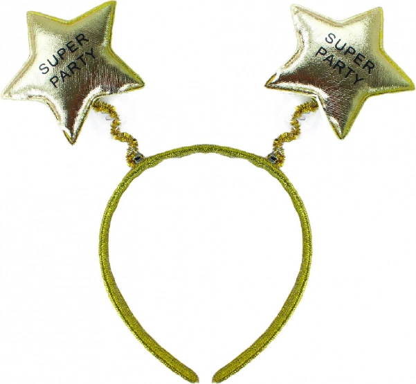 Bentiță de Carnaval Super Petrecere în culoarea aurie