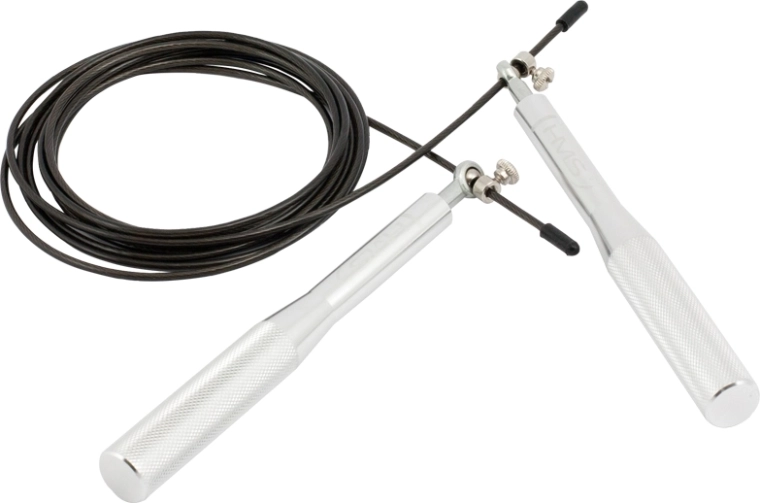 Coardă de sărit rapidă din aluminiu HMS SK52, argintie