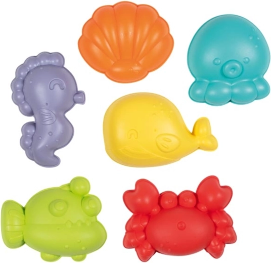 Set de forme de nisip din bioplastic 6 bucăți GOKI