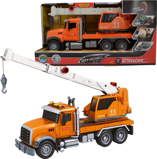 Camion urban cu macara 1:14 cu sunete și lumini