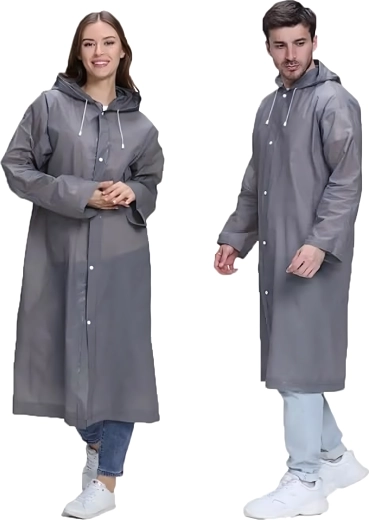 Pelerină universală tip poncho cu glugă din EVA (140 g) – transparentă