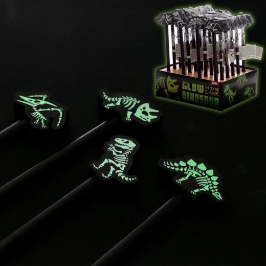 Creion dinozaur cu gumă care luminează - 1 bucată