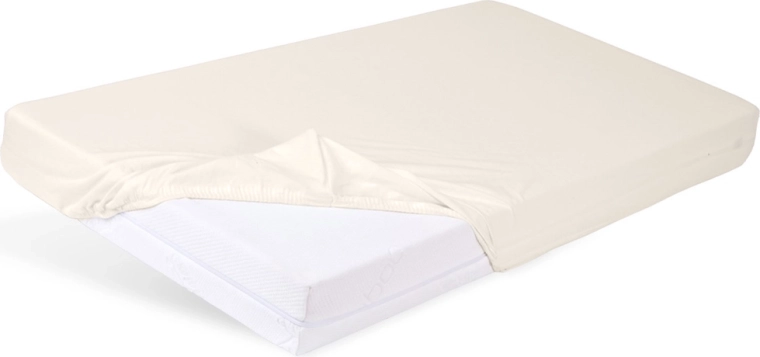 Babymatex cearșaf jersey cu elastic pentru pătuț 60 × 120 cm ecru (fildeș)