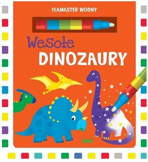 Dinozauri veseli – cărți de colorat cu apă cu marker