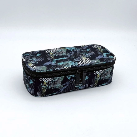 Etui școlar CONCORDE Abstract cu clapă – verde
