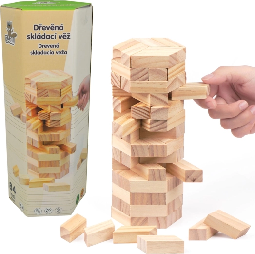 Turn de construit din lemn, 84 piese Sparkys