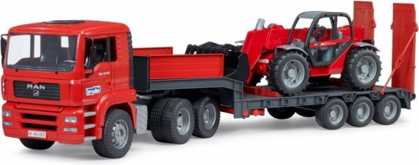 Camion cu remorcă MAN TGA și încărcător telescopic Manitou 1:16