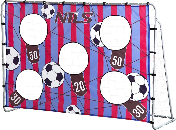 Poartă de fotbal cu panou de antrenament NILS NT7788