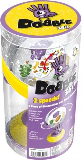 Asmodee Dobble 360 – joc de observație cu turn rotativ