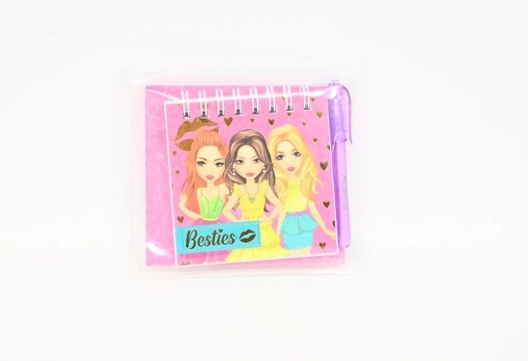 Besties mini caiet cu spirală și pix